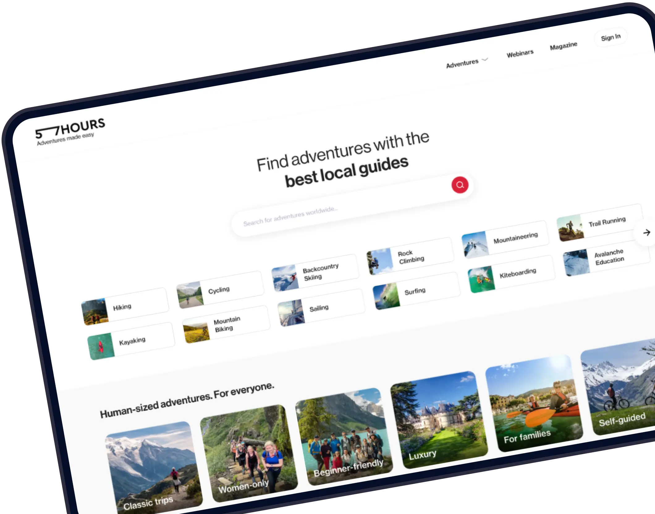 Revolutionizing Adventure Planning with AI - We partnered with 57hours to create an AI adventure concierge, using LLM and RAG technologies to transform how travelers book outdoor adventures. It’s a trip planner that understands goals, curates itineraries, and connects with 57hours’ guides through a natural chat.